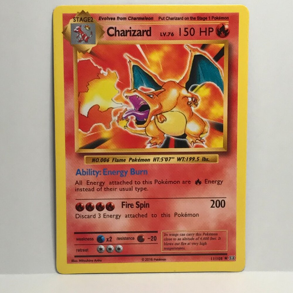 Pokemon Card Charizard Holo 11/108 XY Evolutions 2016 RP